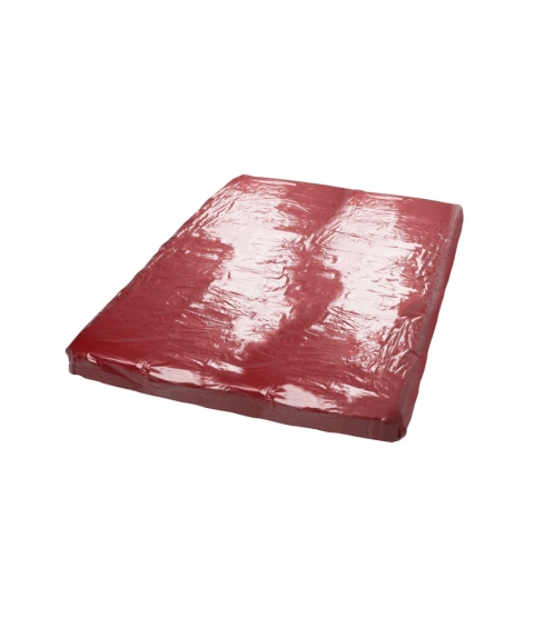 Drap de lit en vinyle rouge 200 x 230 cm - R250422